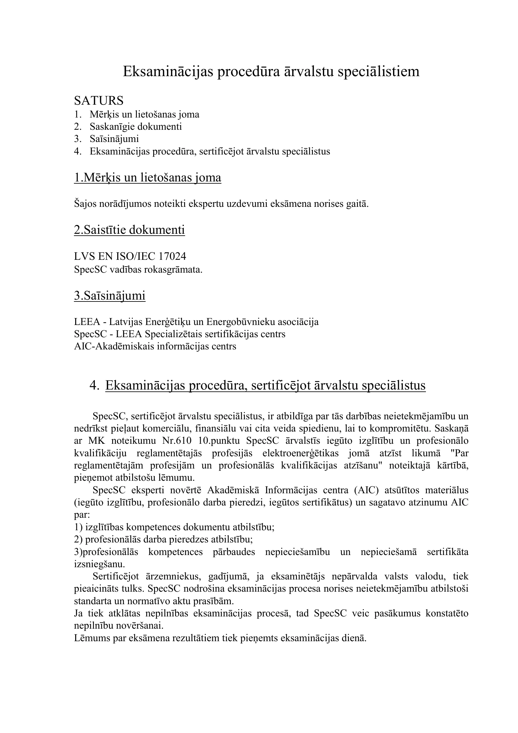 Eksaminācijas procedūra ārvalstu speciālistiem (PDF) → — lapa 1/2