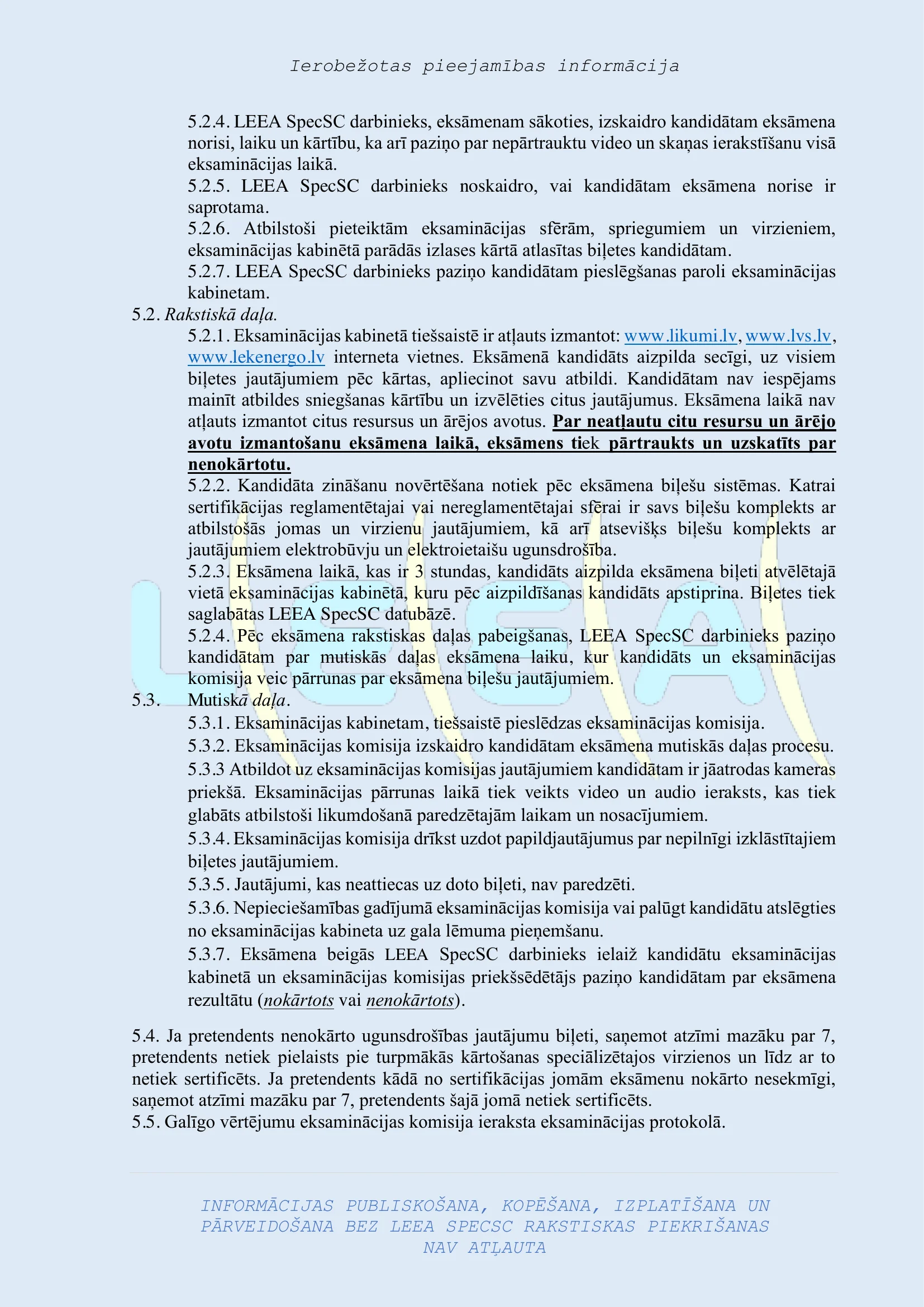 Attālinātās eksaminācijas procedūra — lapa 3/4
