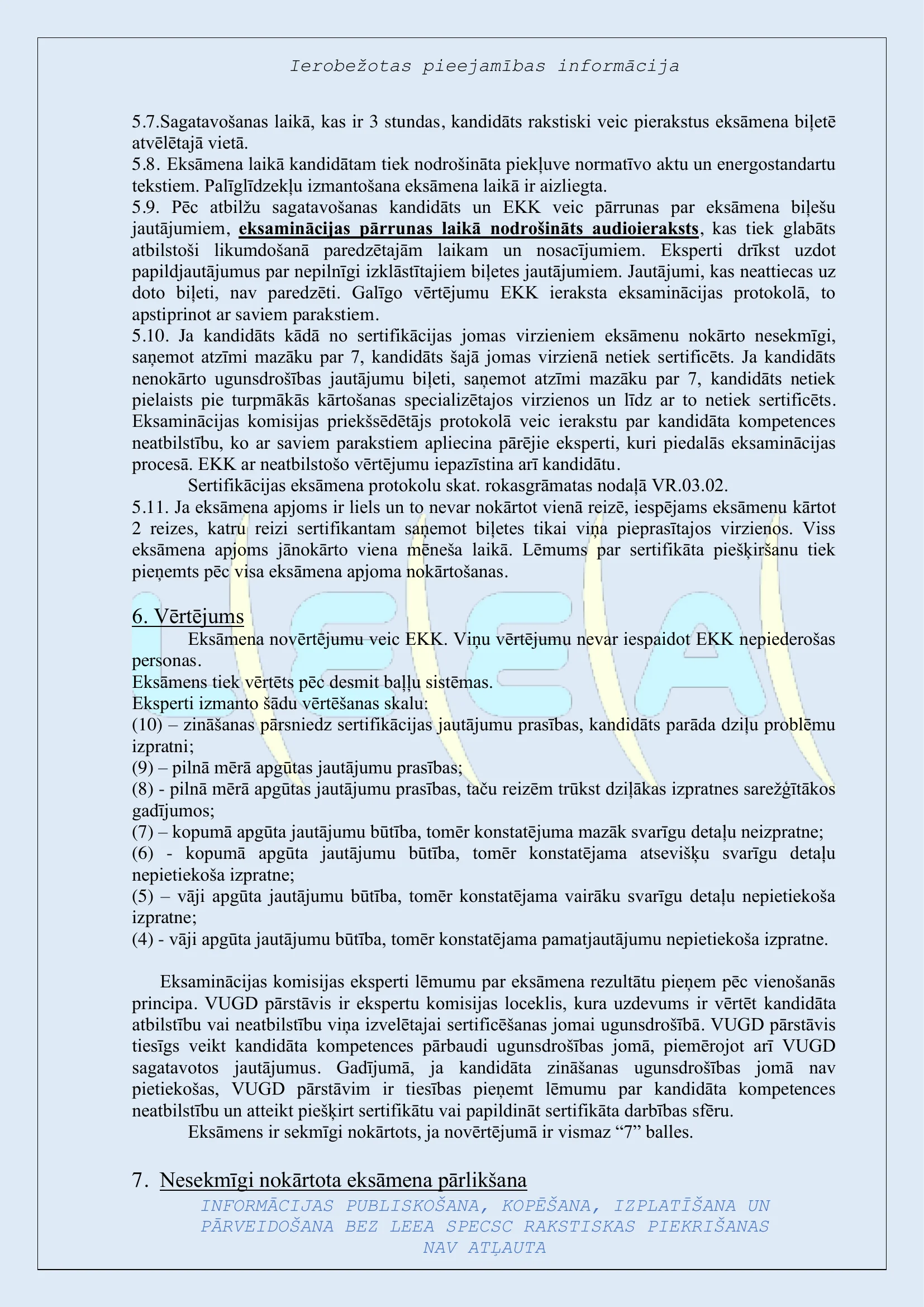 Eksaminācijas procedūra (PDF) → — lapa 3/4